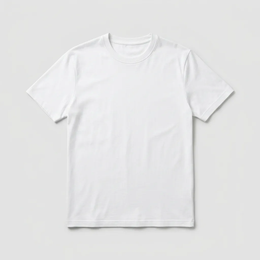 Camiseta Básica Masculina Algodón Pima Premium Blanca