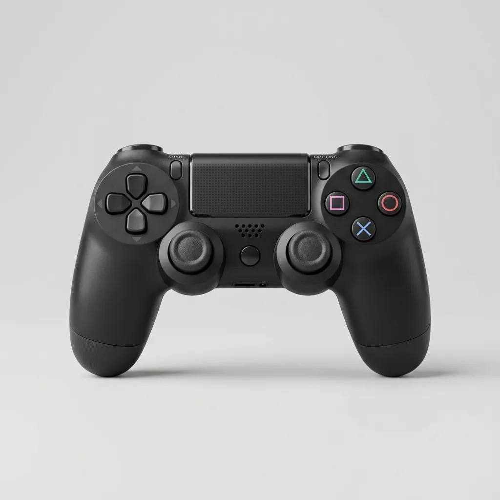 Controle Sem Fio Estilo Doubleshock Bluetooth com Touchpad e Vibração Dupla para PS4, PC e Android