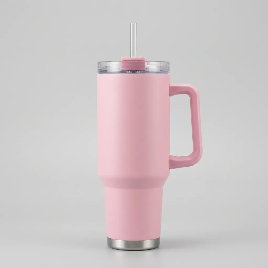 Copo Térmico Estilo Quencher 1,2L Inox com Canudo e Alça