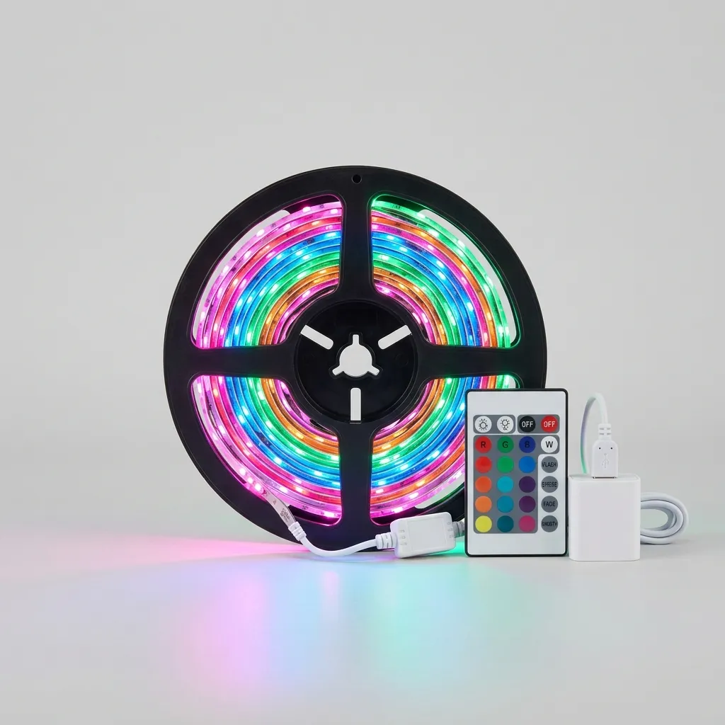 Fita LED RGB 5 Metros com Controle Remoto e Aplicativo Bluetooth — imagem 2 de 4