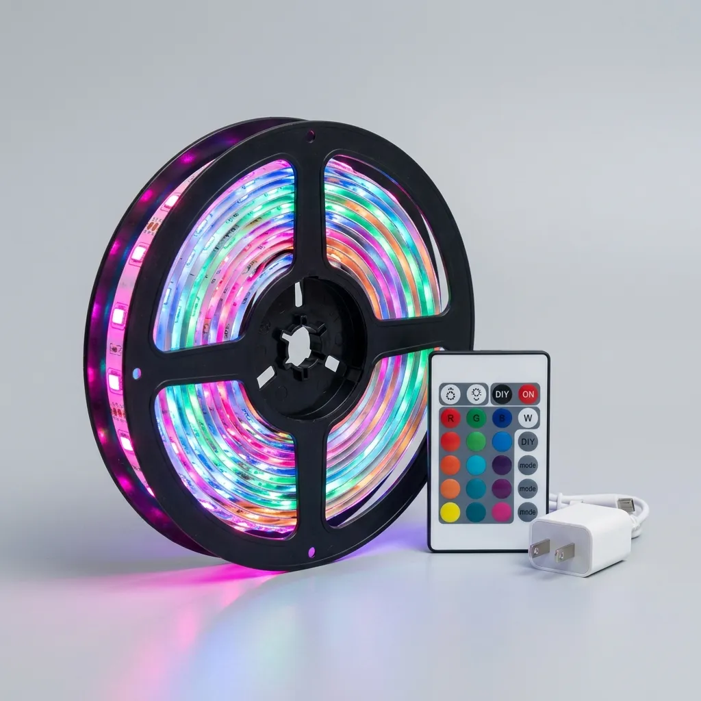 Fita LED RGB 5 Metros com Controle Remoto e Aplicativo Bluetooth — imagem 3 de 4
