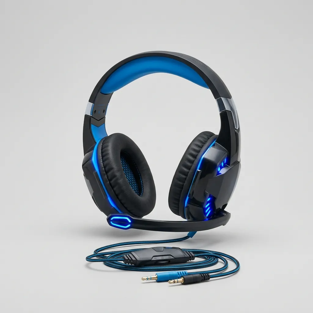 Headset Gamer Kotion Each G2000 RGB com Drivers 50mm, LED e Microfone Flexível P2 e USB