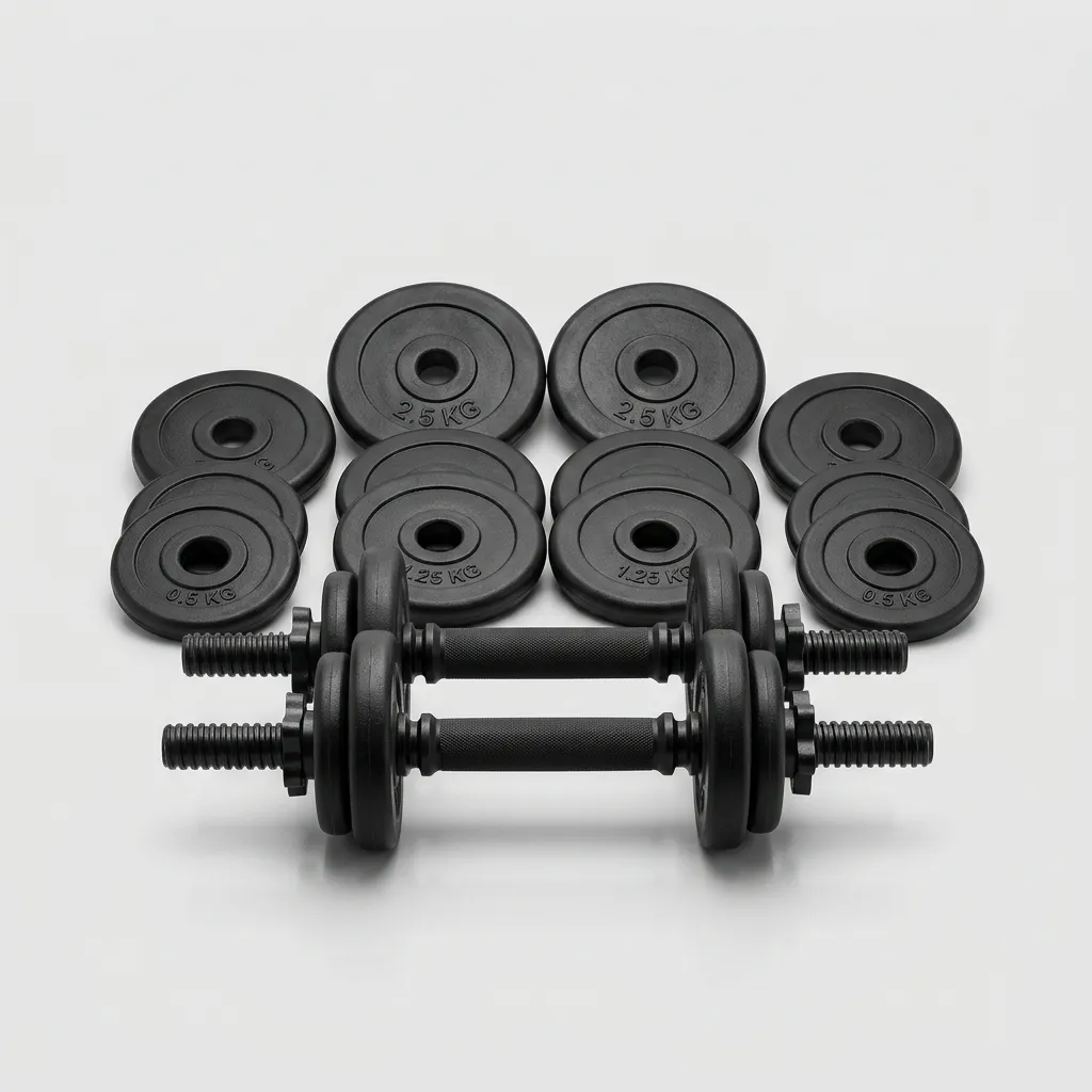 Kit Halteres Ajustáveis Rosqueáveis 20kg com Anilhas
