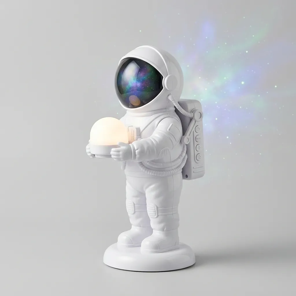 Luminária Astronauta Projetor de Galáxia LED Abajur Nebulosa Quarto — imagem 3 de 4
