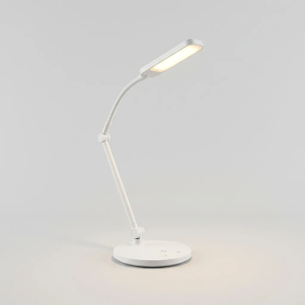 Luminária LED de Mesa Articulável Recarregável 3 Tons de Luz Touch