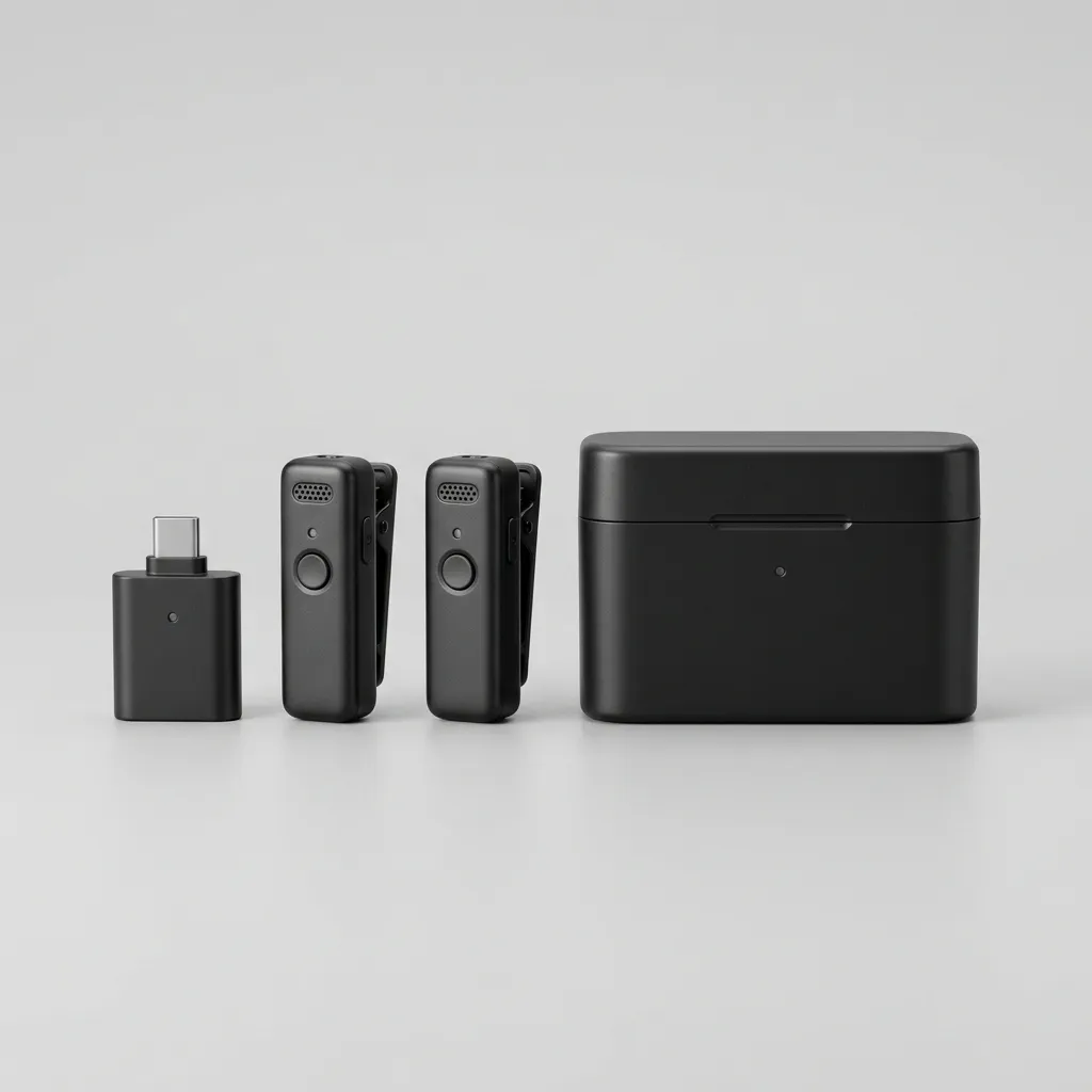 Micrófono de Solapa Inalámbrico Doble USB-C 2.4GHz