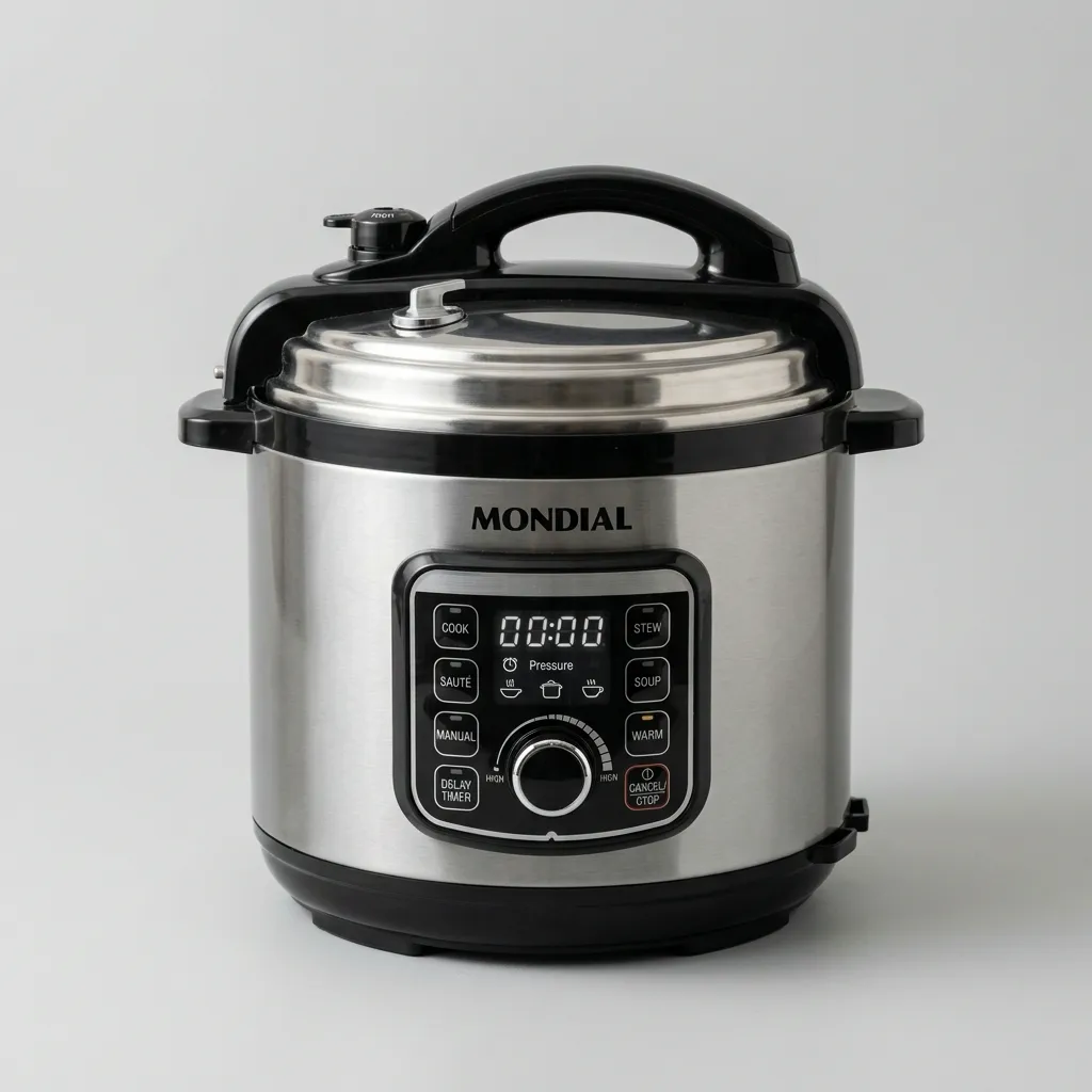 Panela de Pressão Elétrica Mondial Pratic Cook 5 Litros Digital 10 Funções