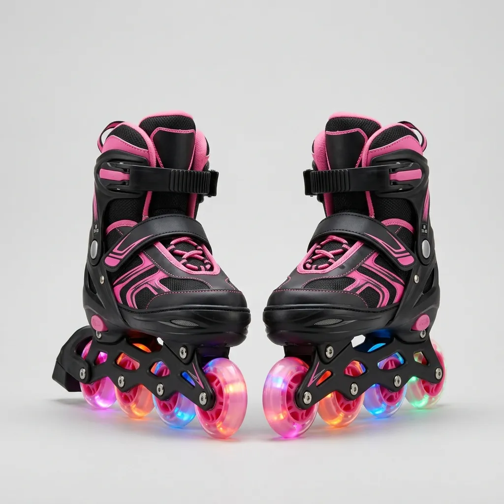 Patines en Línea Ajustables con Ruedas en Gel e Iluminación LED