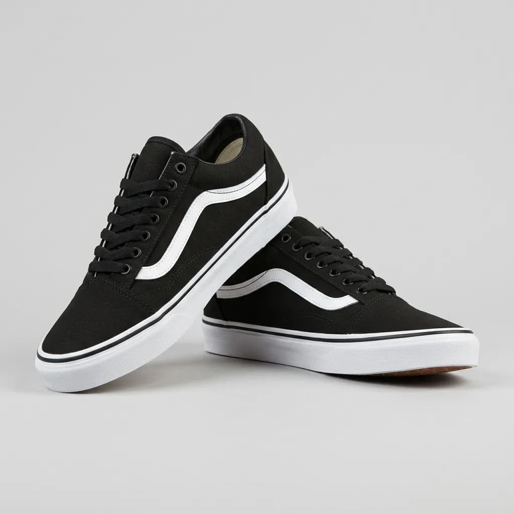 Tênis Vans Old Skool Preto Branco Streetwear Skate — imagem 3 de 4
